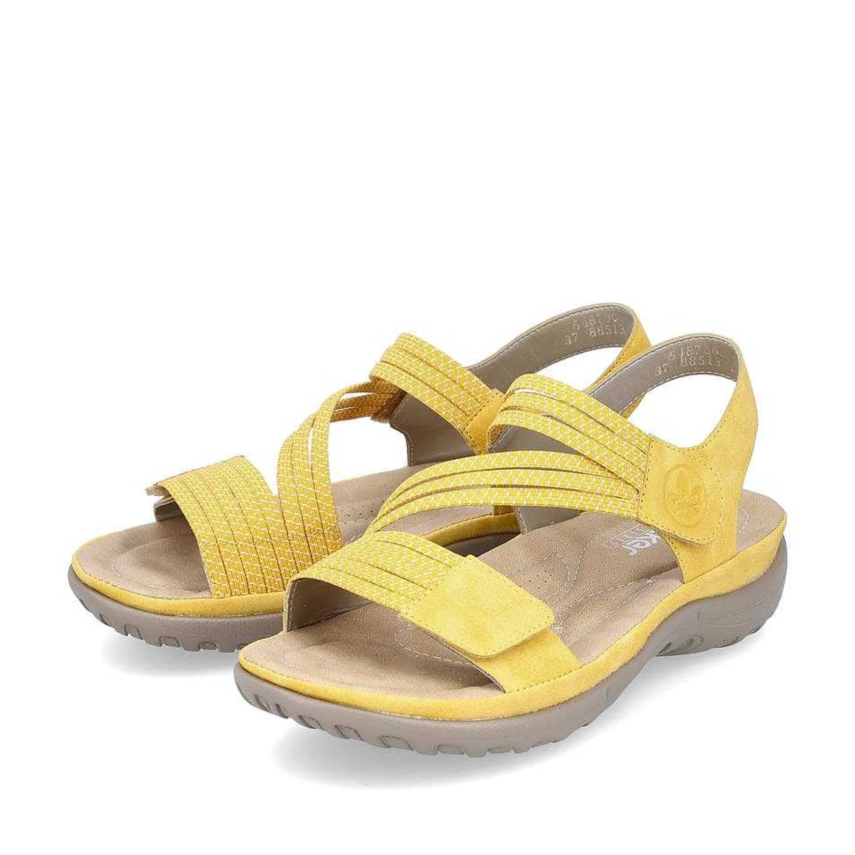 Rieker Women'S Strappy Sandals Lemon Yellow