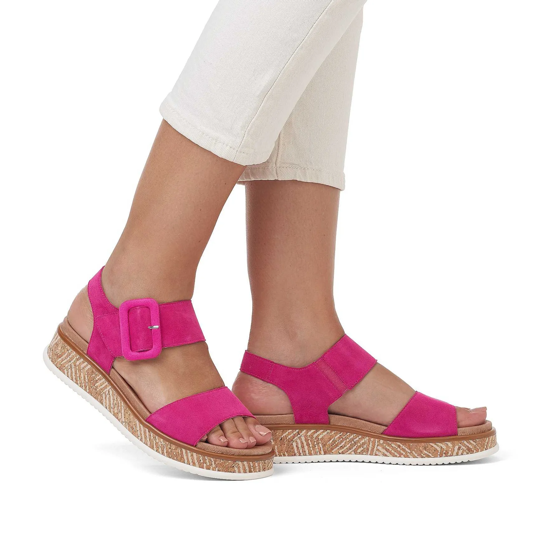 Rieker Women'S Strappy Sandals Magenta