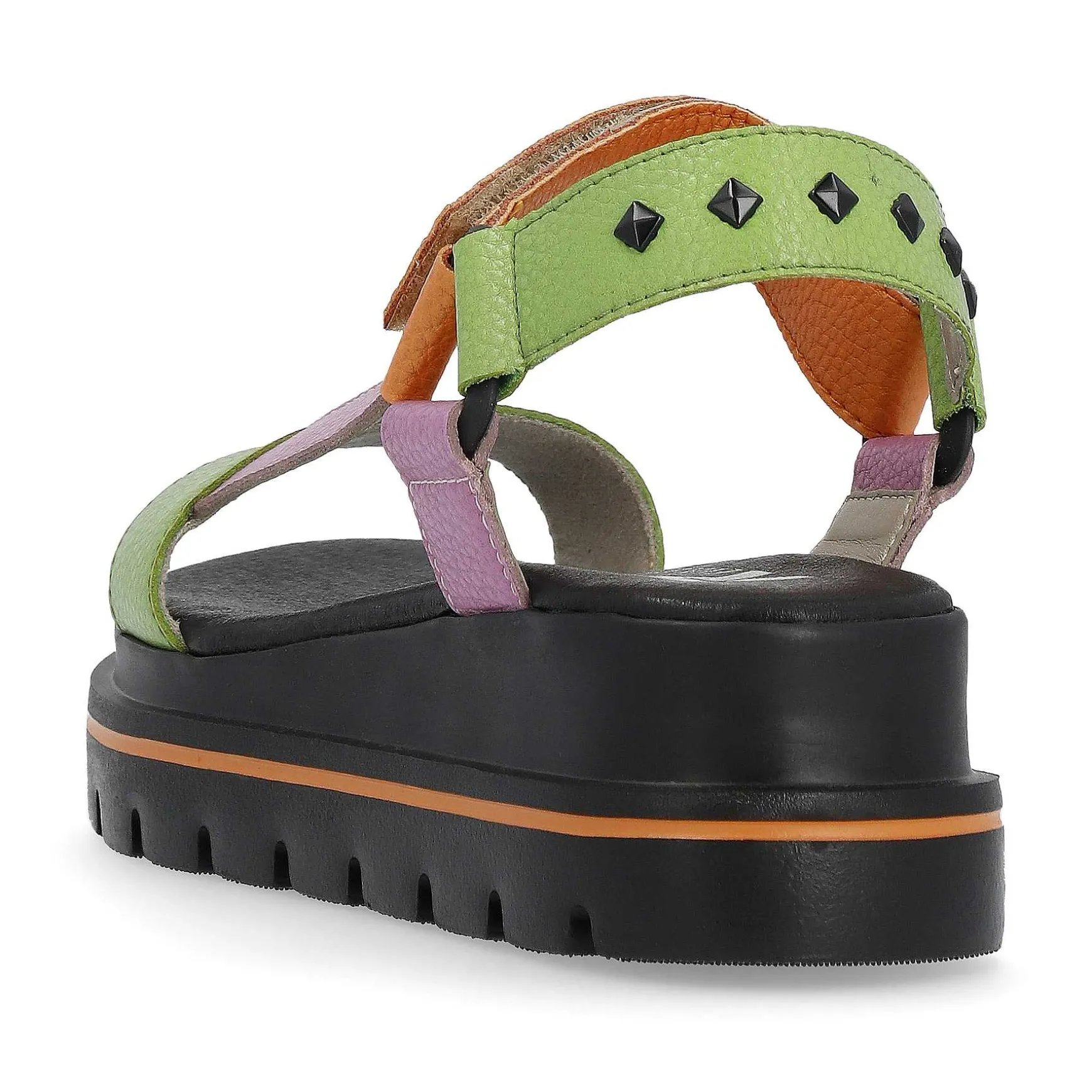 Rieker Women'S Strappy Sandals Black-Green-Pink-Orange