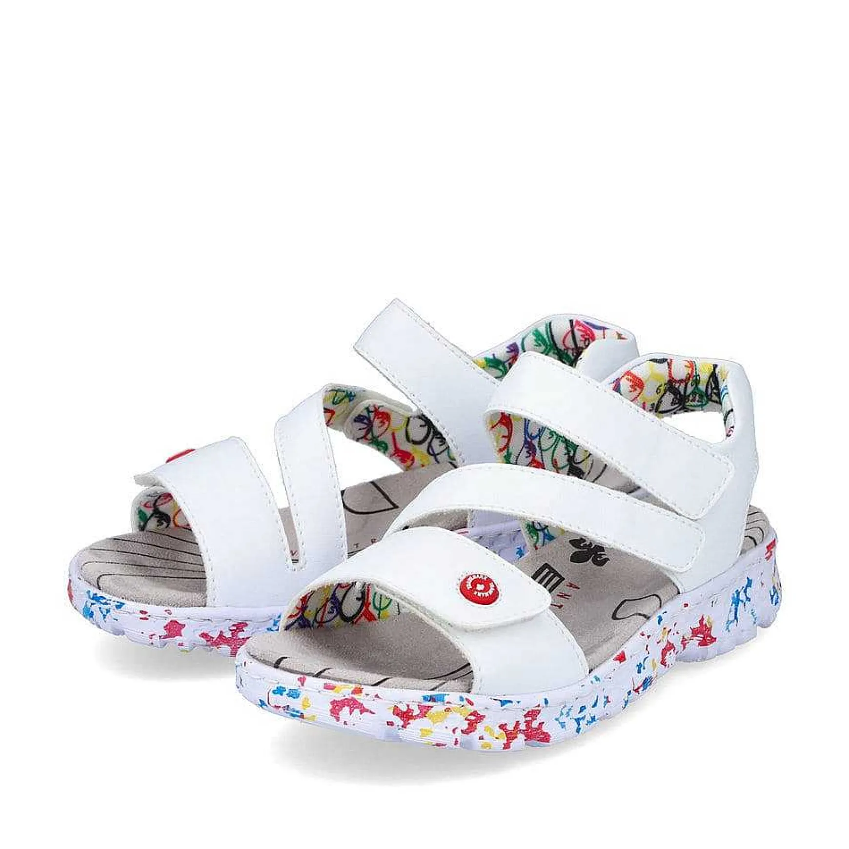 Rieker Women'S Strappy Sandals Lily White