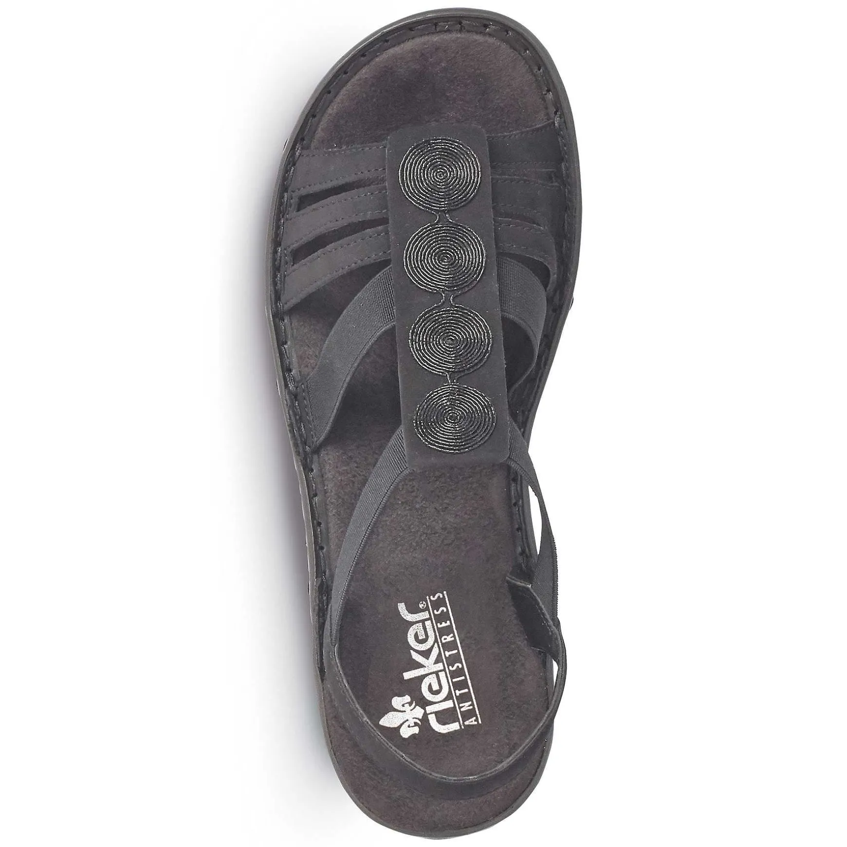 Rieker Women'S Strappy Sandals Jet Black