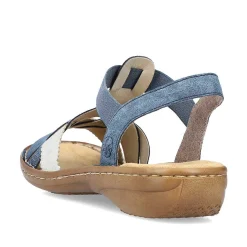 Rieker Women'S Strappy Sandals Pacific Blue