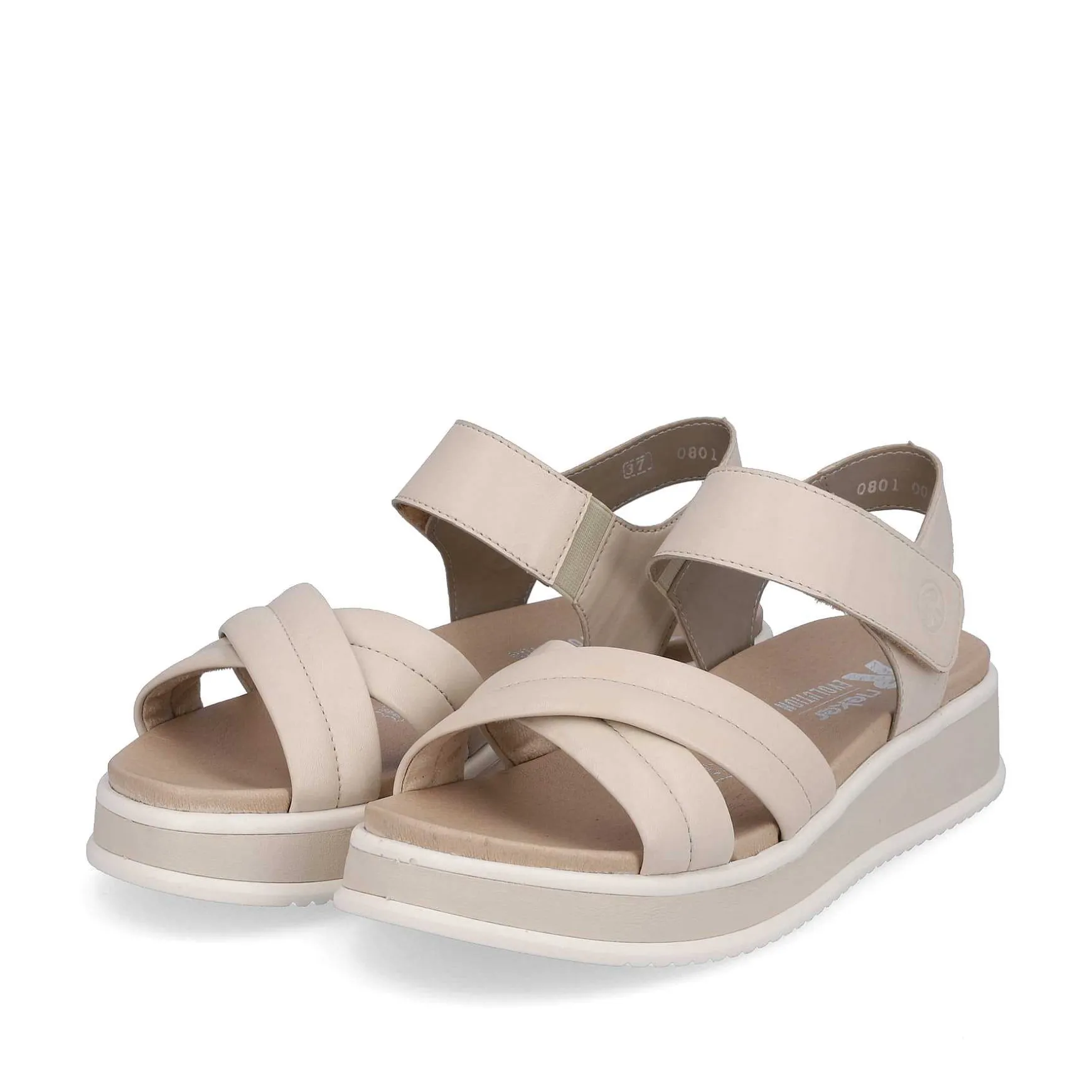 Rieker Women'S Strappy Sandals Cream Beige