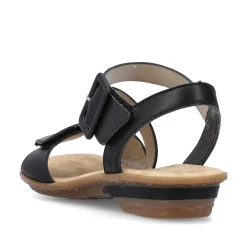 Rieker Women'S Strappy Sandals Night Black