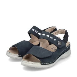 Rieker Women'S Strappy Sandals Steel Blue