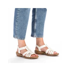 Rieker Women'S Strappy Sandals Light Beige