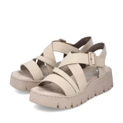 Rieker Women'S Strappy Sandals Light Beige