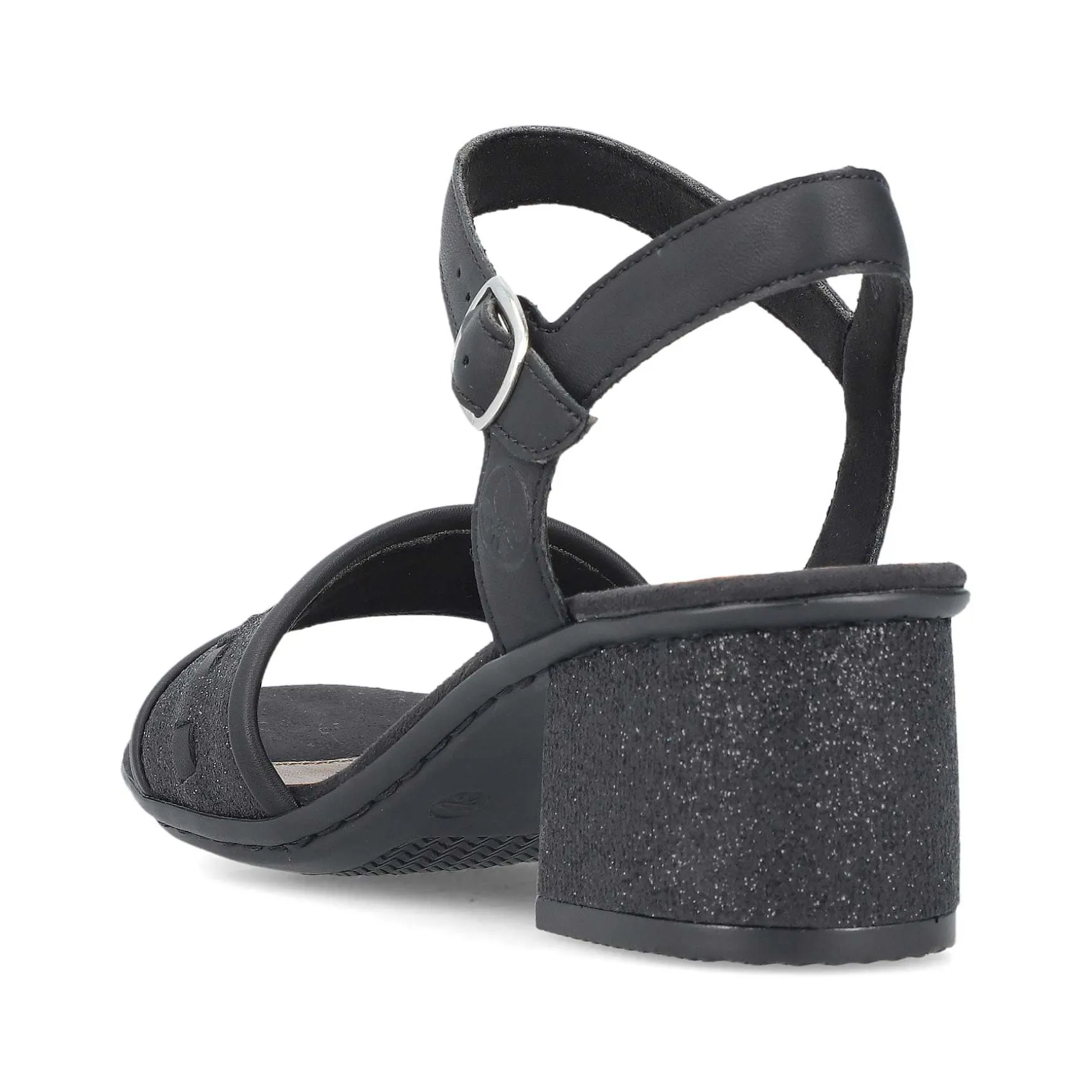 Rieker Women'S Strappy Sandals Asphalt Black