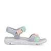 Rieker Women'S Trekking Sandals Mint-Green Soft-Pink Lilac