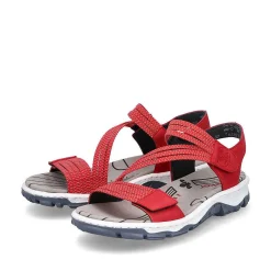 Rieker Women'S Trekking Sandals Cherry Red