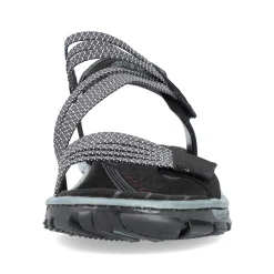 Rieker Women'S Trekking Sandals Graphite Black