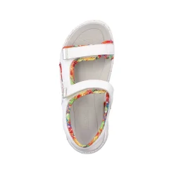Rieker Women'S Trekking Sandals Swan-White Rainbow