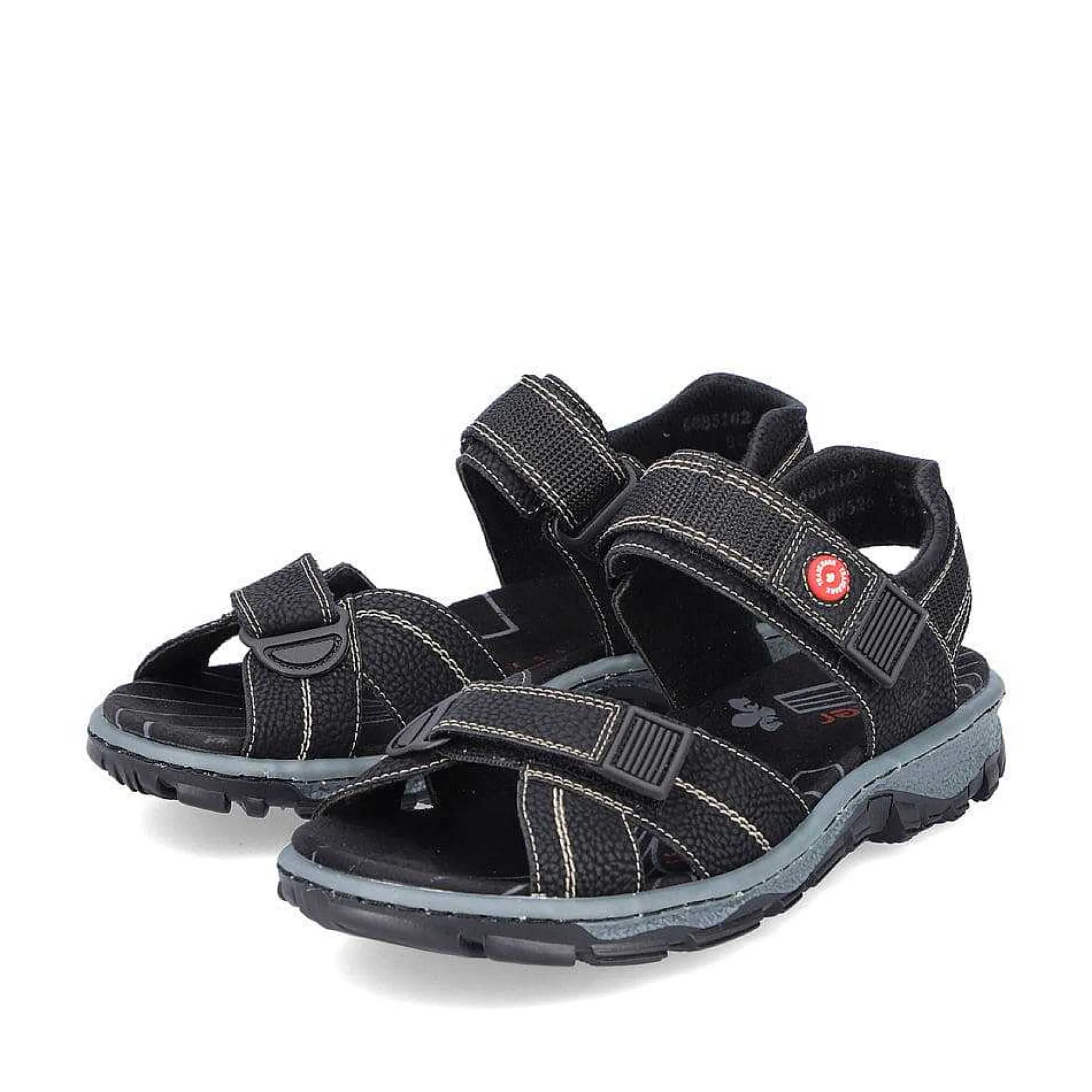 Rieker Women'S Trekking Sandals Asphalt Black