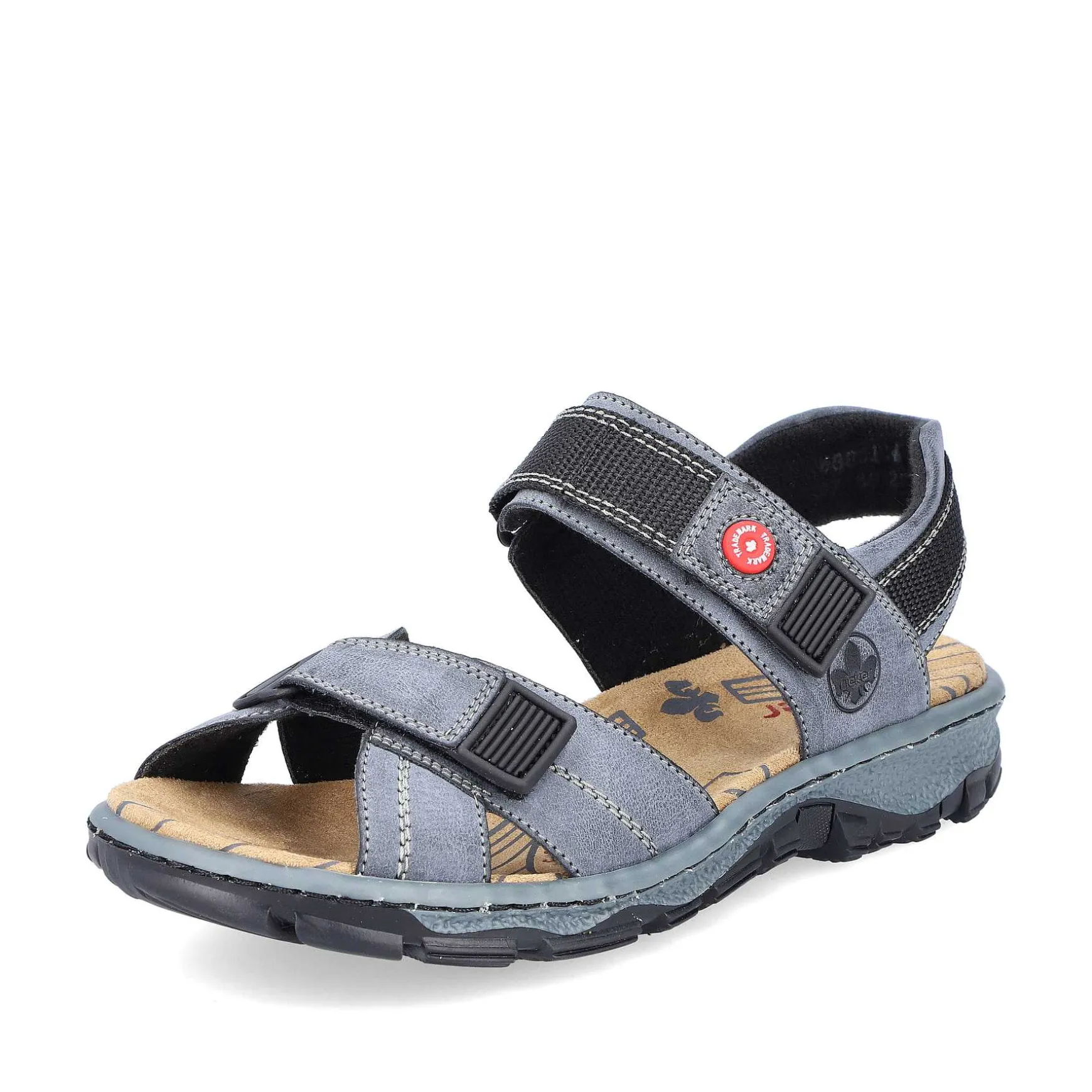 Rieker Women'S Trekking Sandals Blue Gray