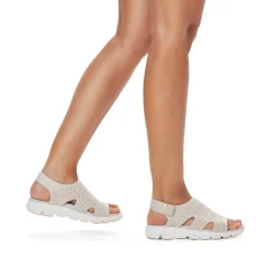 Rieker Women'S Trekking Sandals Cream Beige
