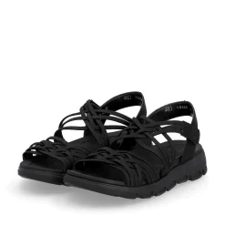 Rieker Women'S Trekking Sandals Midnight Black