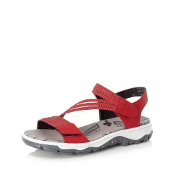 Rieker Women'S Trekking Sandals Cherry Red