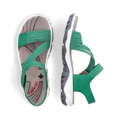 Rieker Women'S Trekking Sandals Grass Green