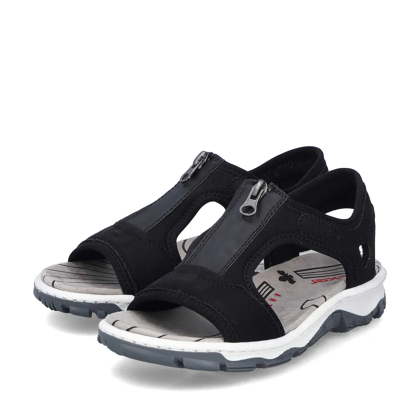 Rieker Women'S Trekking Sandals Jet Black
