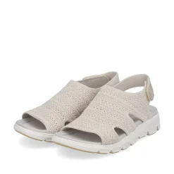 Rieker Women'S Trekking Sandals Cream Beige