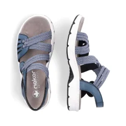 Rieker Women'S Trekking Sandals Slate Blue