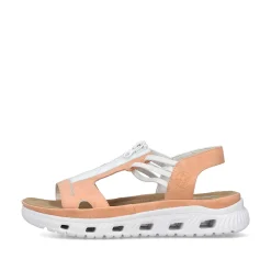 Rieker Women'S Trekking Sandals Pastel Orange