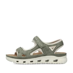 Rieker Women'S Trekking Sandals Green Grey