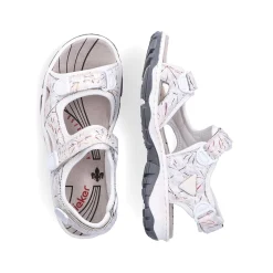 Rieker Women'S Trekking Sandals Pearl White-Multi