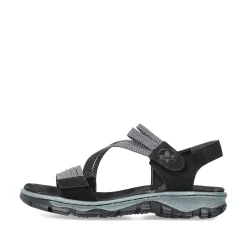 Rieker Women'S Trekking Sandals Graphite Black
