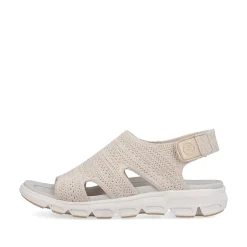 Rieker Women'S Trekking Sandals Cream Beige