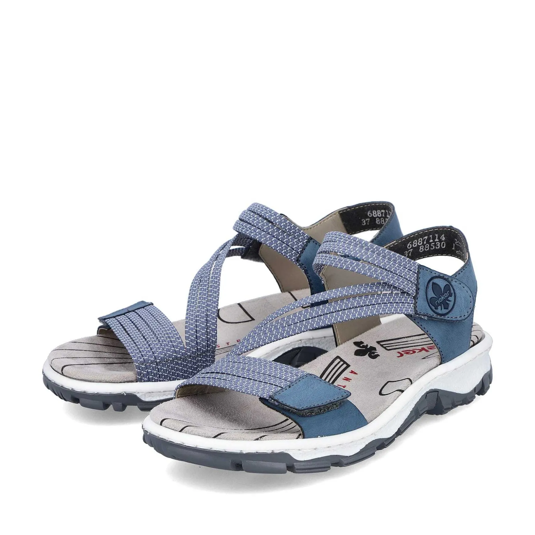 Rieker Women'S Trekking Sandals California Blue