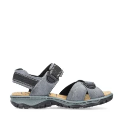 Rieker Women'S Trekking Sandals Blue Gray