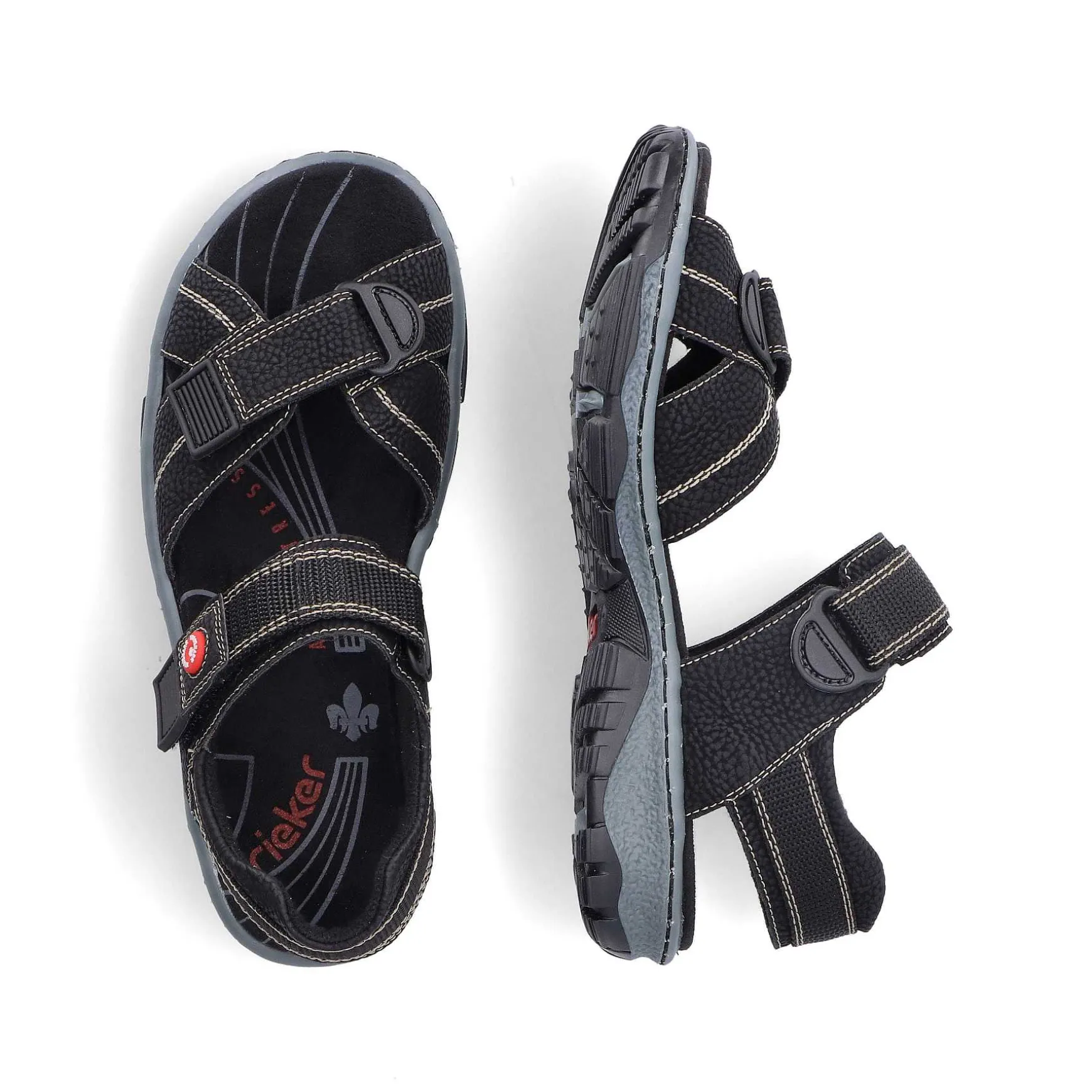 Rieker Women'S Trekking Sandals Asphalt Black