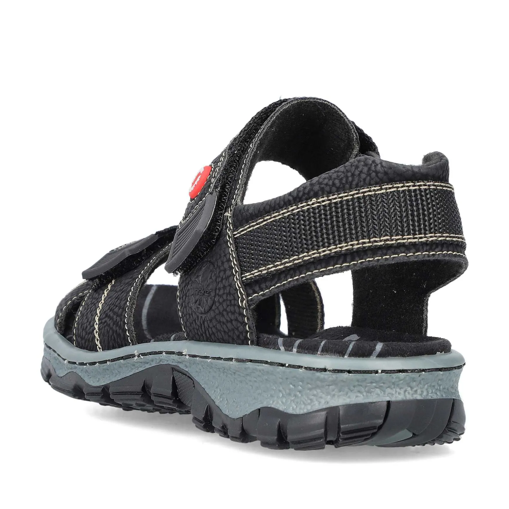 Rieker Women'S Trekking Sandals Asphalt Black