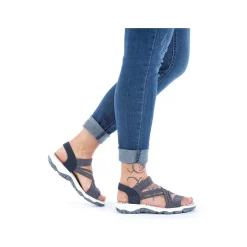 Rieker Women'S Trekking Sandals Pacific Blue