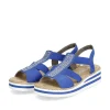 Rieker Women'S Wedge Sandals Royal Blue
