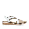 Rieker Women'S Wedge Sandals Edelweis Champagne Beige