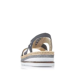 Rieker Women'S Wedge Sandals Pacific Blue