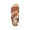 Rieker Women'S Wedge Sandals Chestnut Brown
