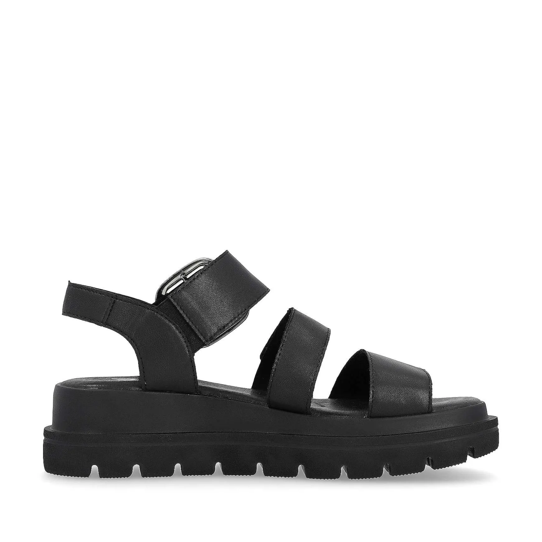 Rieker Women'S Wedge Sandals Midnight Black