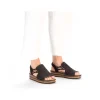 Rieker Women'S Wedge Sandals Asphalt Black