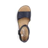 Rieker Women'S Wedge Sandals Navy Blue