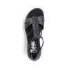 Rieker Women'S Wedge Sandals Asphalt Black