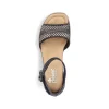 Rieker Women'S Wedge Sandals Night Black