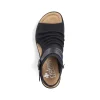 Rieker Women'S Wedge Sandals Night Black