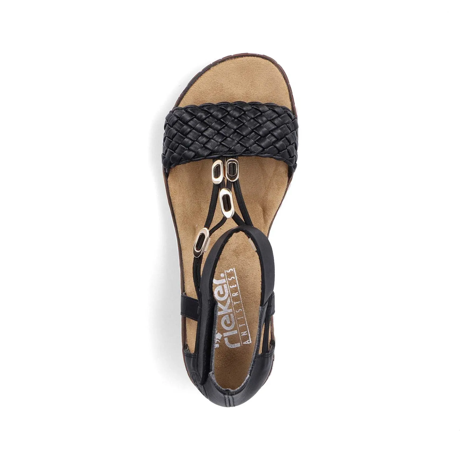 Rieker Women'S Wedge Sandals Night Black