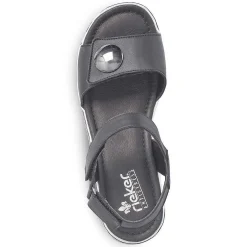 Rieker Women'S Wedge Sandals Jet Black