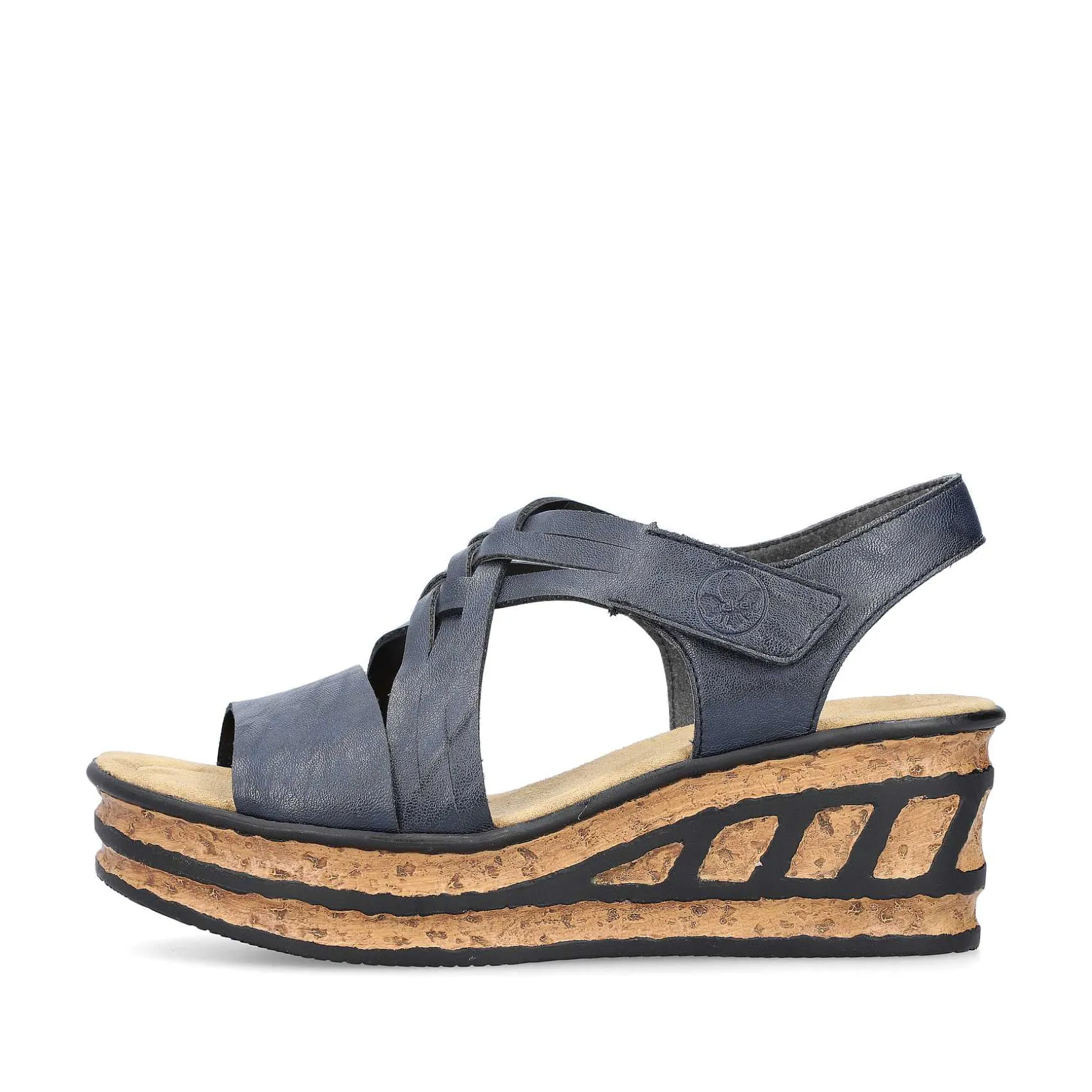 Rieker Women'S Wedge Sandals Slate Blue