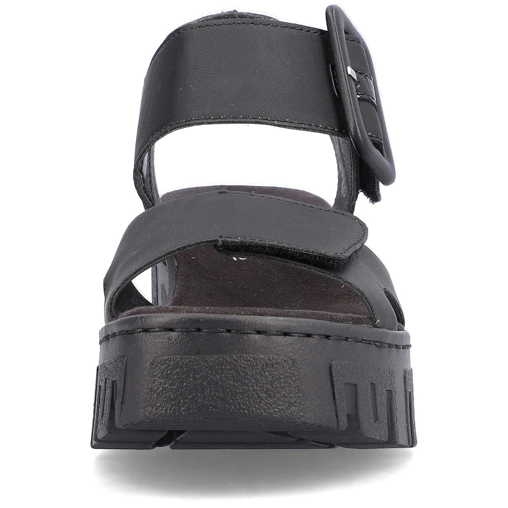 Rieker Women'S Wedge Sandals Jet Black