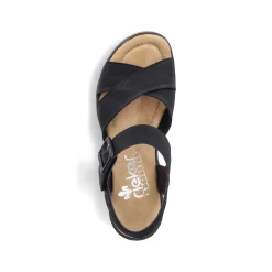 Rieker Women'S Wedge Sandals Jet Black